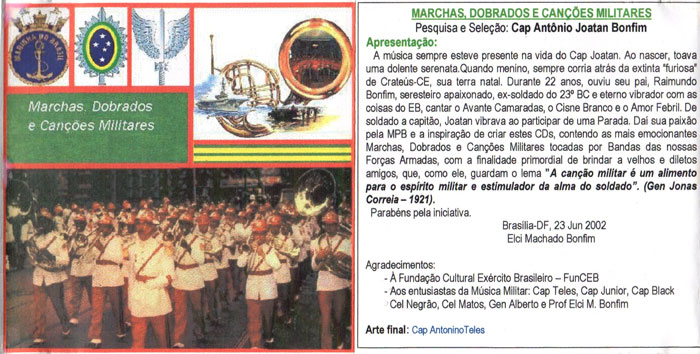 Hinos, Canções e Dobrados - BMILITAR